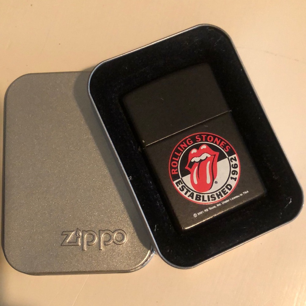 Black Metal Rolling Stones Zippo Lighter